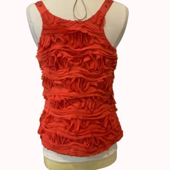 Cynthia Steffe Sleeveless Raw Textured Blouse Sz 4 - Picture 4 of 11